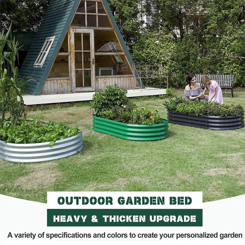Galvanized Metal Raised Garden Bed Main view